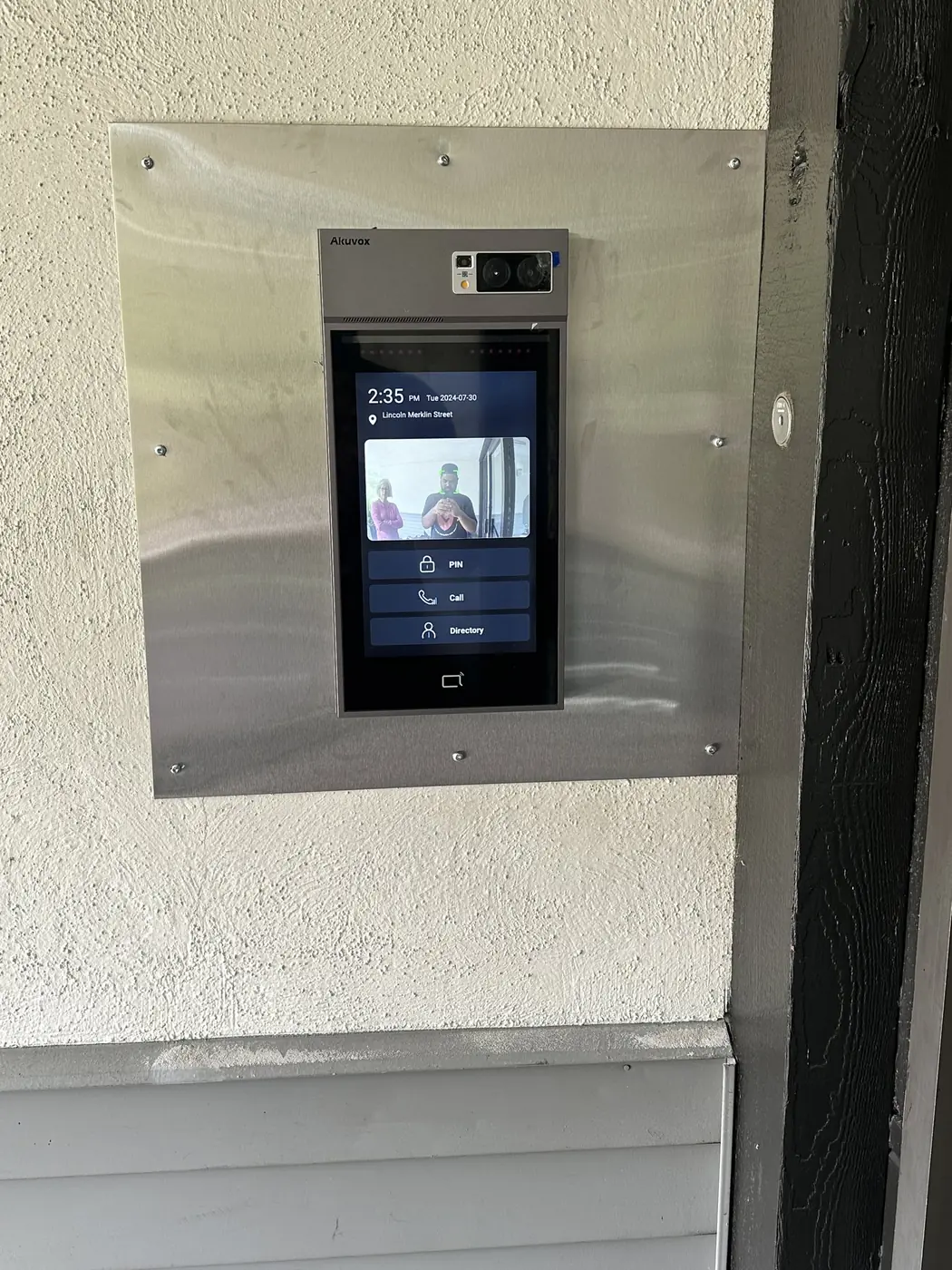 Installed Akuvox video intercom at Lincoln in White Rock after the WeTech upgrade